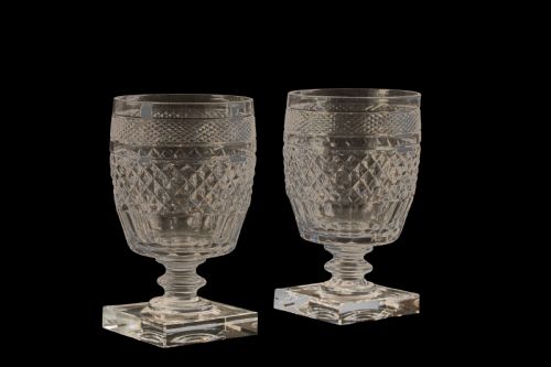 pair of georgian glasses circa 1830 - CATEGORY: ANTIQUE GLASS - DATED 19TH CENTURY