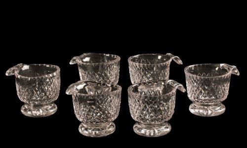 six regency irish glass piggin glasses circa 1820 - CATEGORY: ANTIQUE GLASS - DATED REGENCY