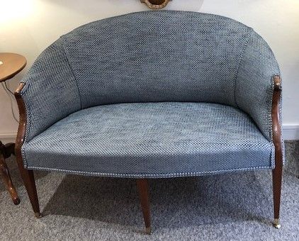 George III Mahogany Hepplewhite Kidney Shaped Sofa Circa 1790