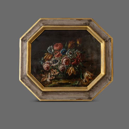 A FINE PAIR OF EARLY 19TH CENTURY ITALIAN STILL LIFE OF FLOWERS OIL ON BOARD - ADDITIONAL PHOTO 1