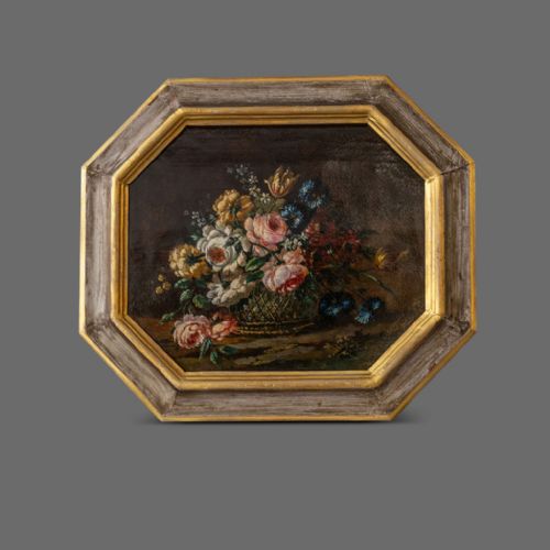 A FINE PAIR OF EARLY 19TH CENTURY ITALIAN STILL LIFE OF FLOWERS OIL ON BOARD - ADDITIONAL PHOTO 2