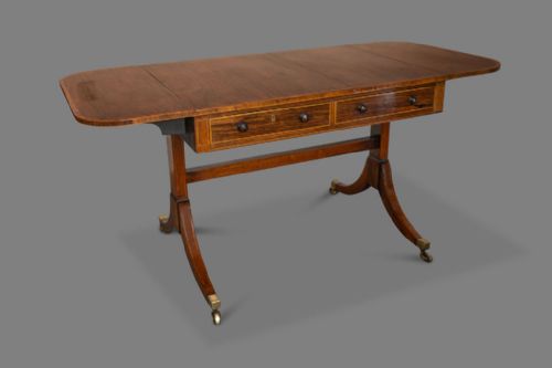 A FINE REGENCY ROSEWOOD SOFA TABLE - ADDITIONAL PHOTO 1
