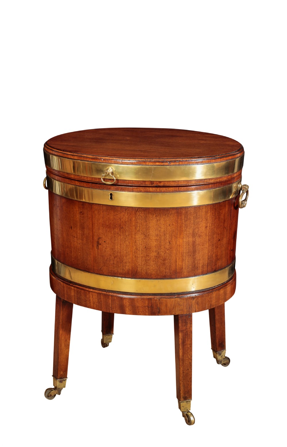 George III mahogany brass bound cellarette. Circa 1770
