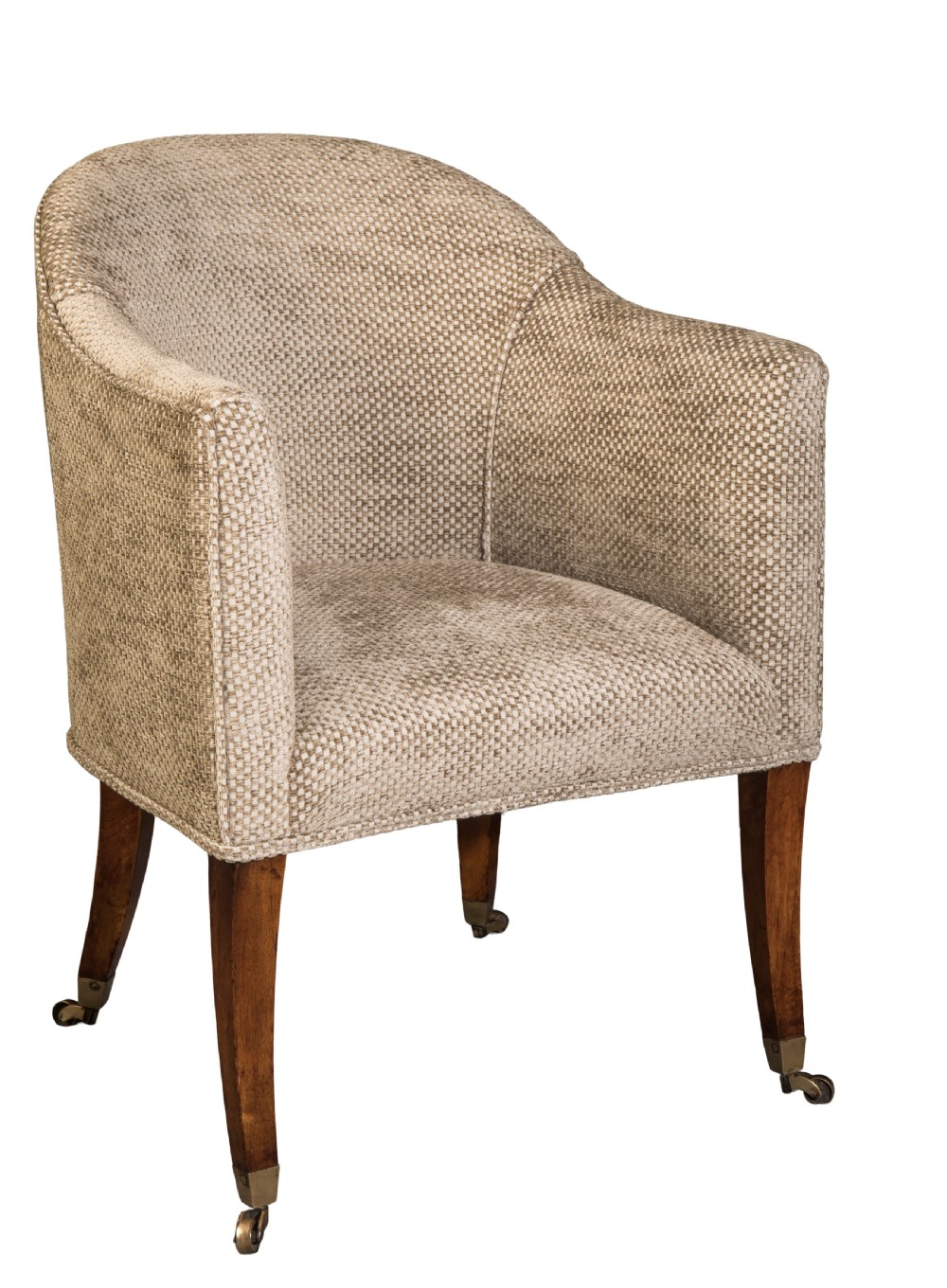 19th century walnut tub chair. Circa 1835