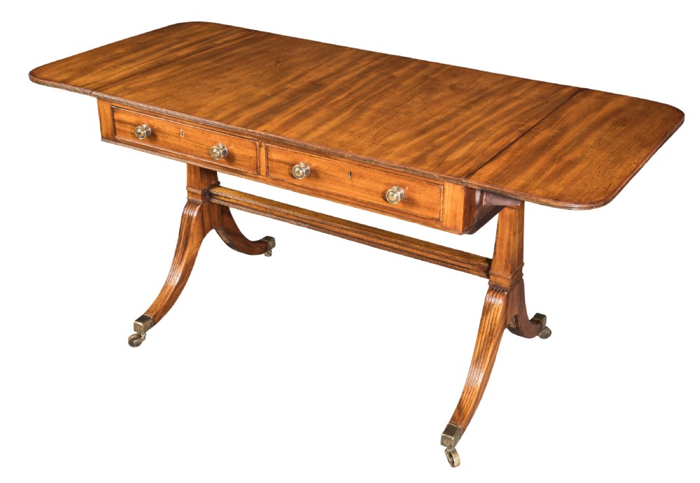 George III mahogany sofa table. Circa 1810