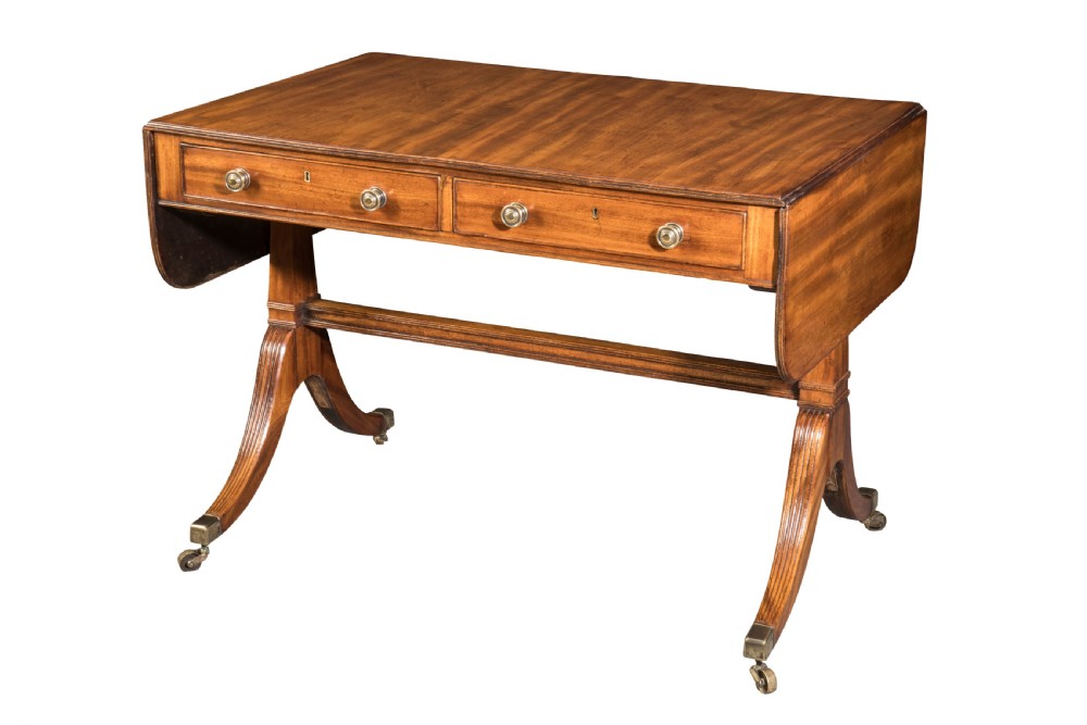 George III mahogany sofa table. Circa 1810 View II