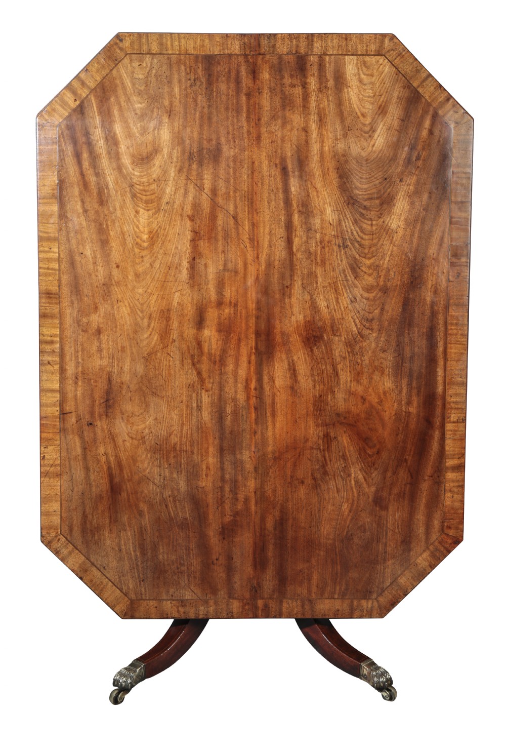 Fine George III mahogany crossbanded breakfast table. Circa 1820 View II