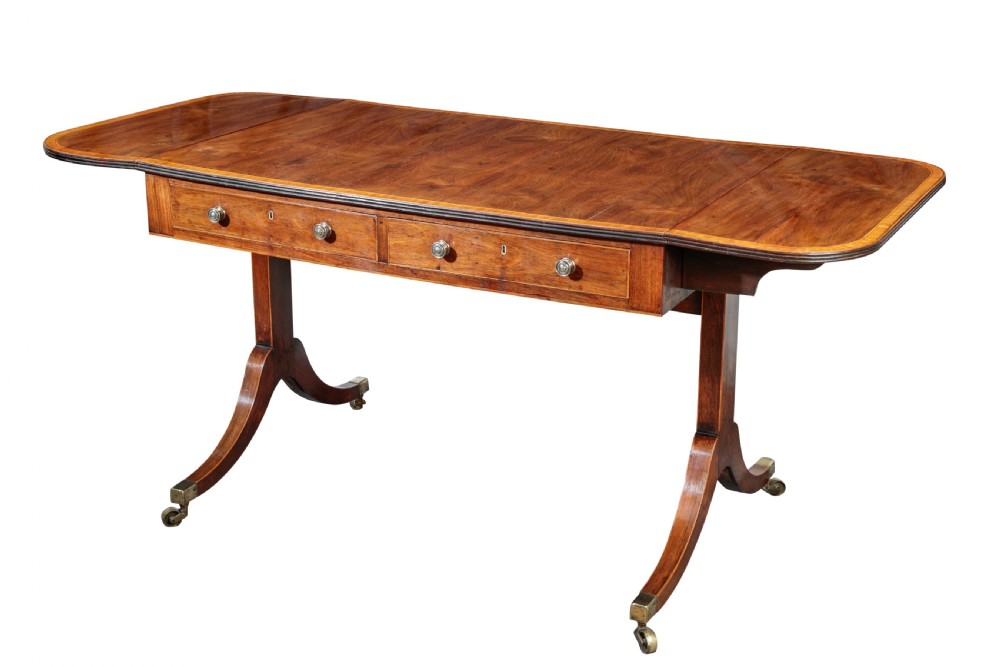 Fine George III rosewood sofa table. Circa 1790