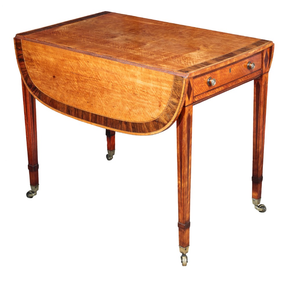 Fine George III satinwood Pembroke table. Circa 1790