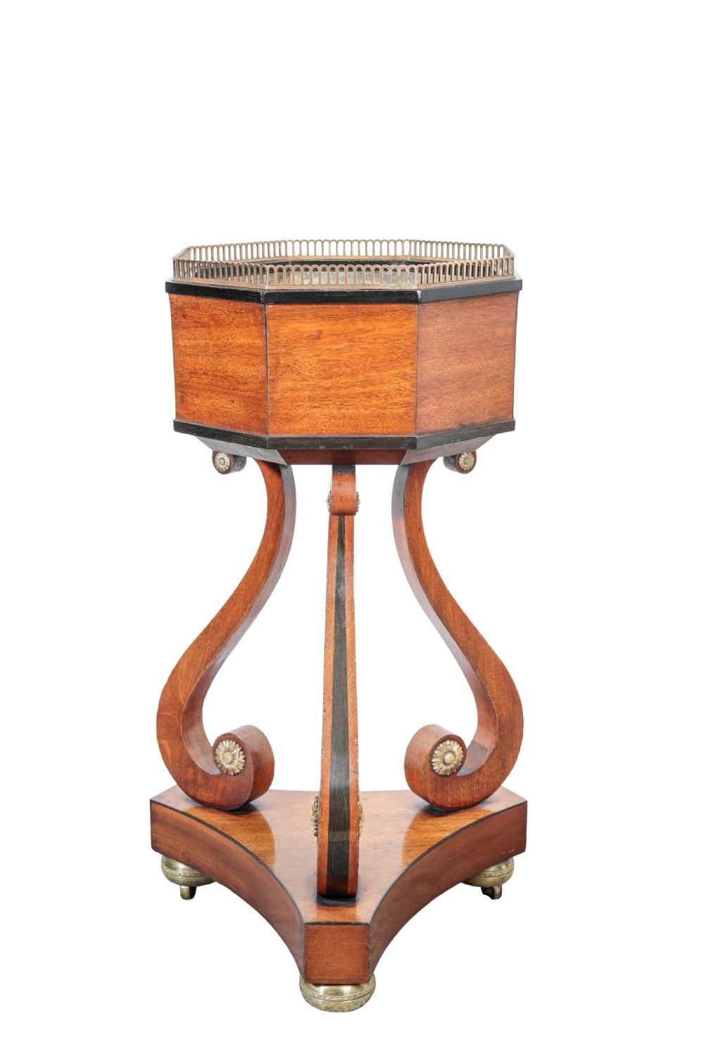 Regency mahogany octagonal jardiniere. Circa 1820