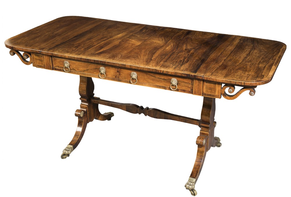 A fine Regency rosewood sofa table. Circa 1815