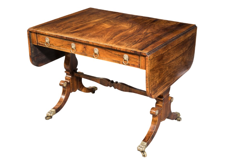 A fine Regency rosewood sofa table. Circa 1815 View II