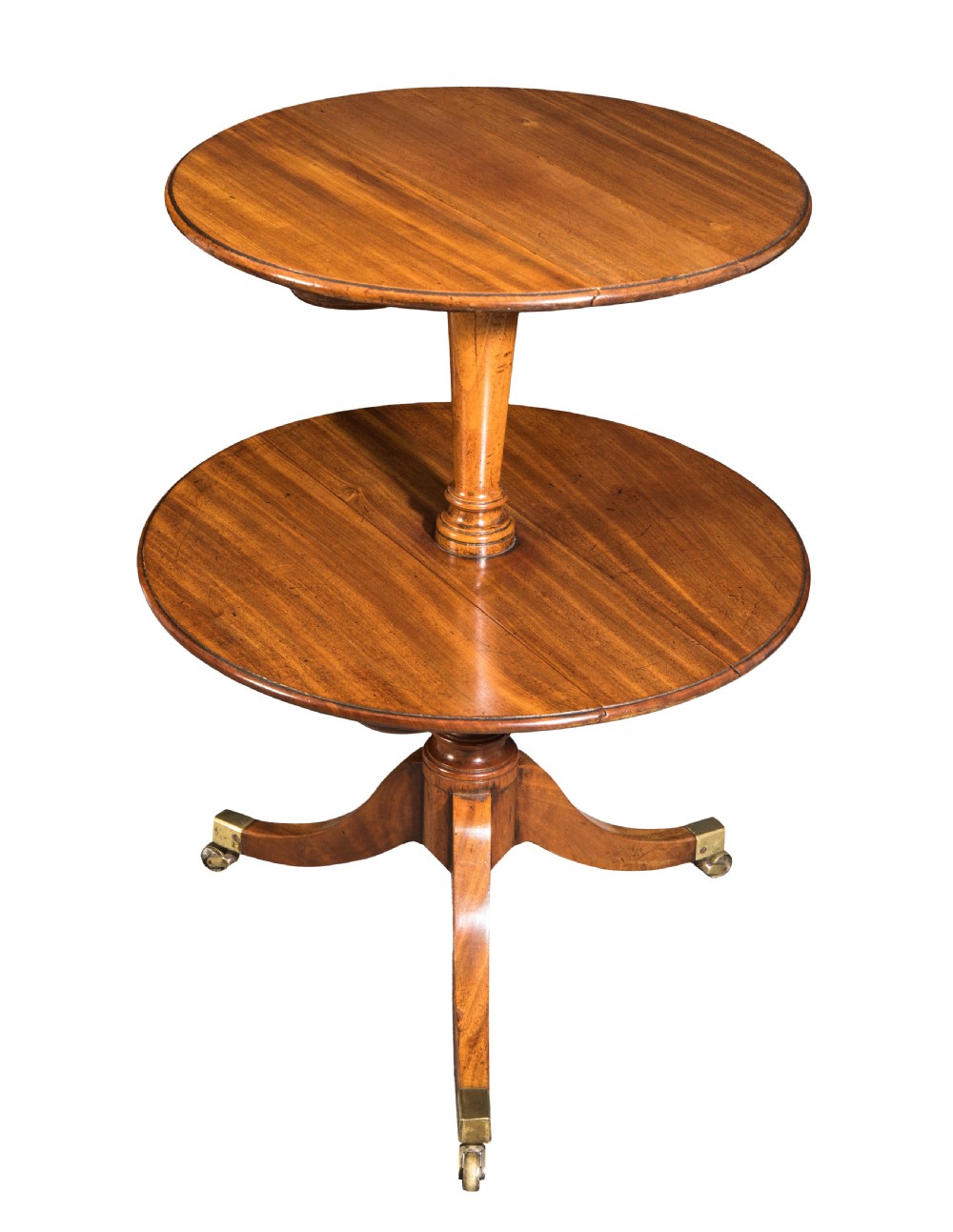 George III mahogany two-tier dumb waiter. Circa 1780