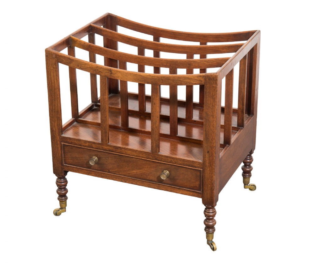 A good Regency mahogany Canterbury. Circa 1820