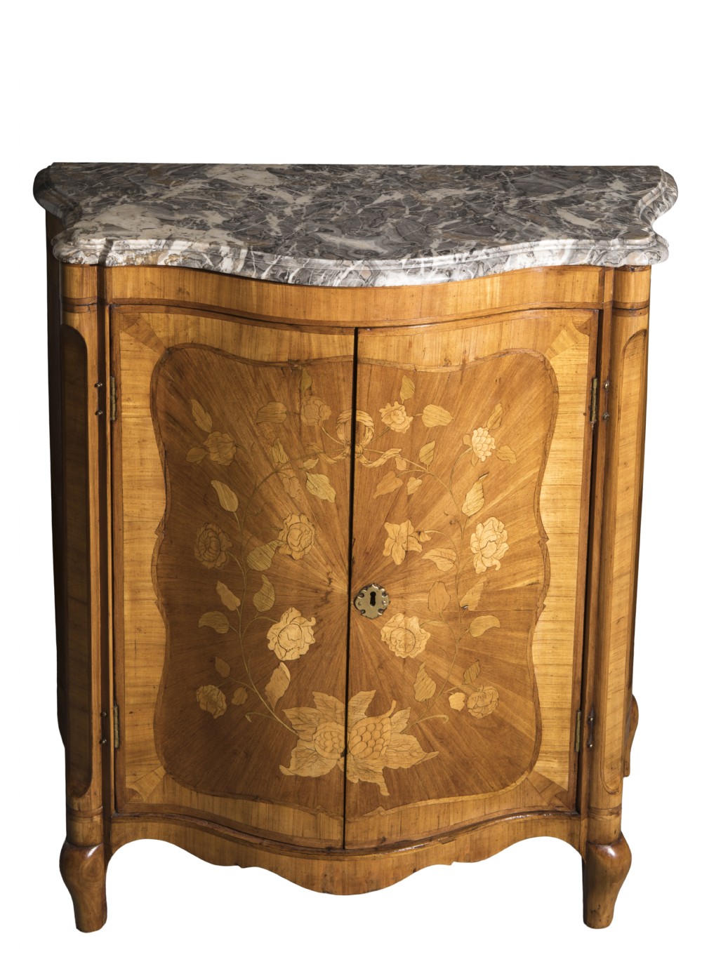 Pair of Dutch marquetry cabinets. Circa 1850 View II