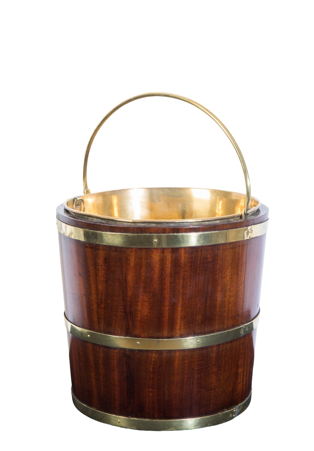 George III mahogany brass bound bucket. Circa 1880