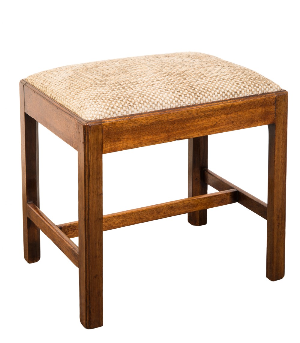 George III mahogany stool. Circa 1780