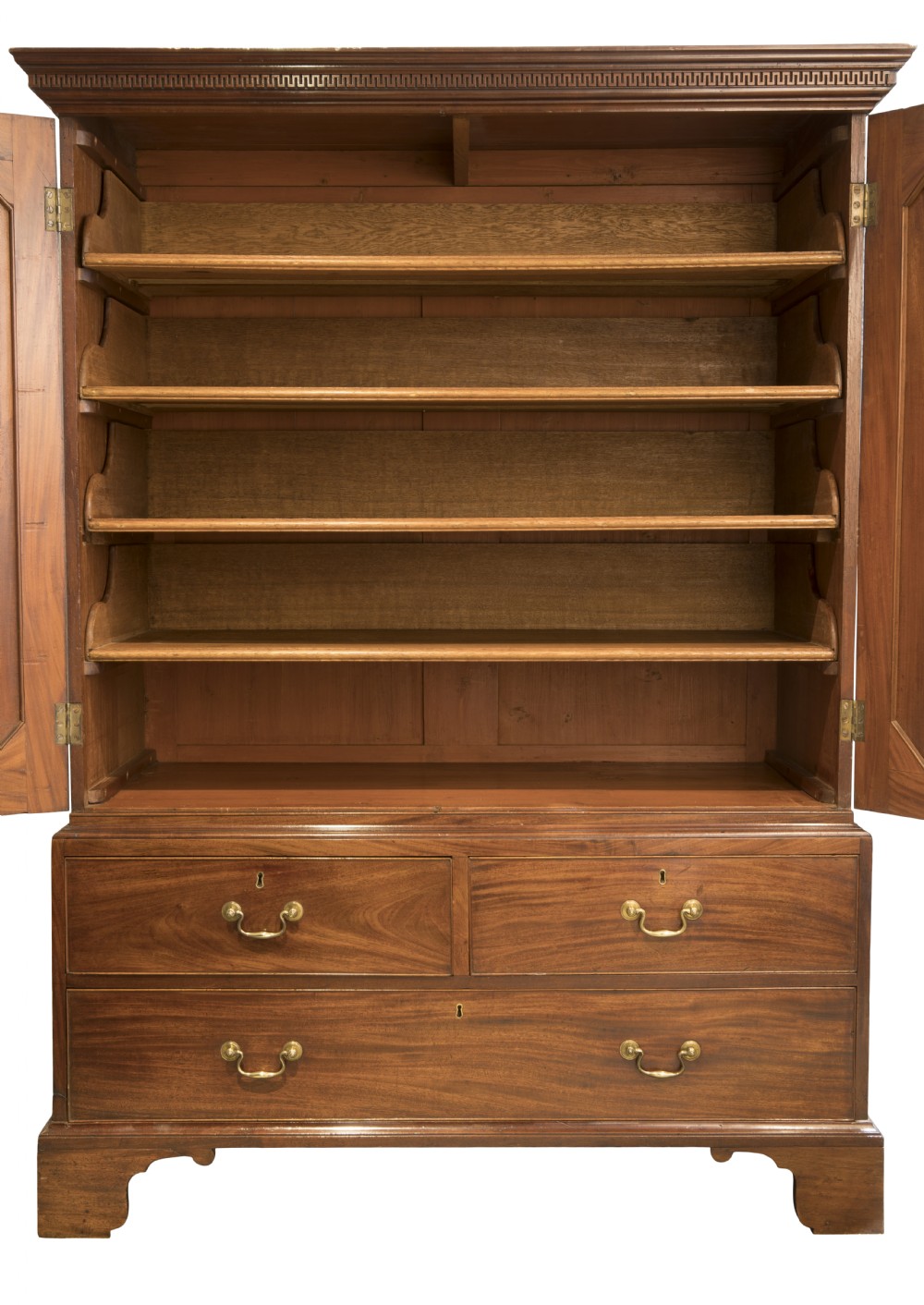 A good George III mahogany linen press. Circa 1780 View II