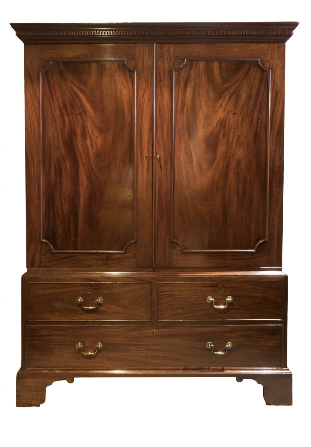 A good George III mahogany linen press. Circa 1780 View III