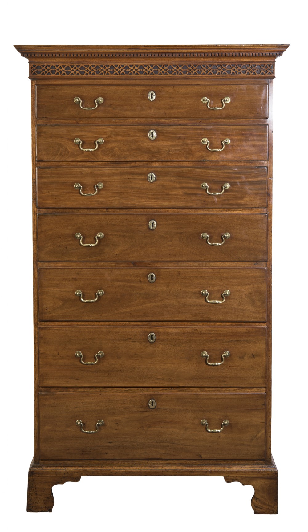 George III mahogany Irish tallboy. Circa 1770