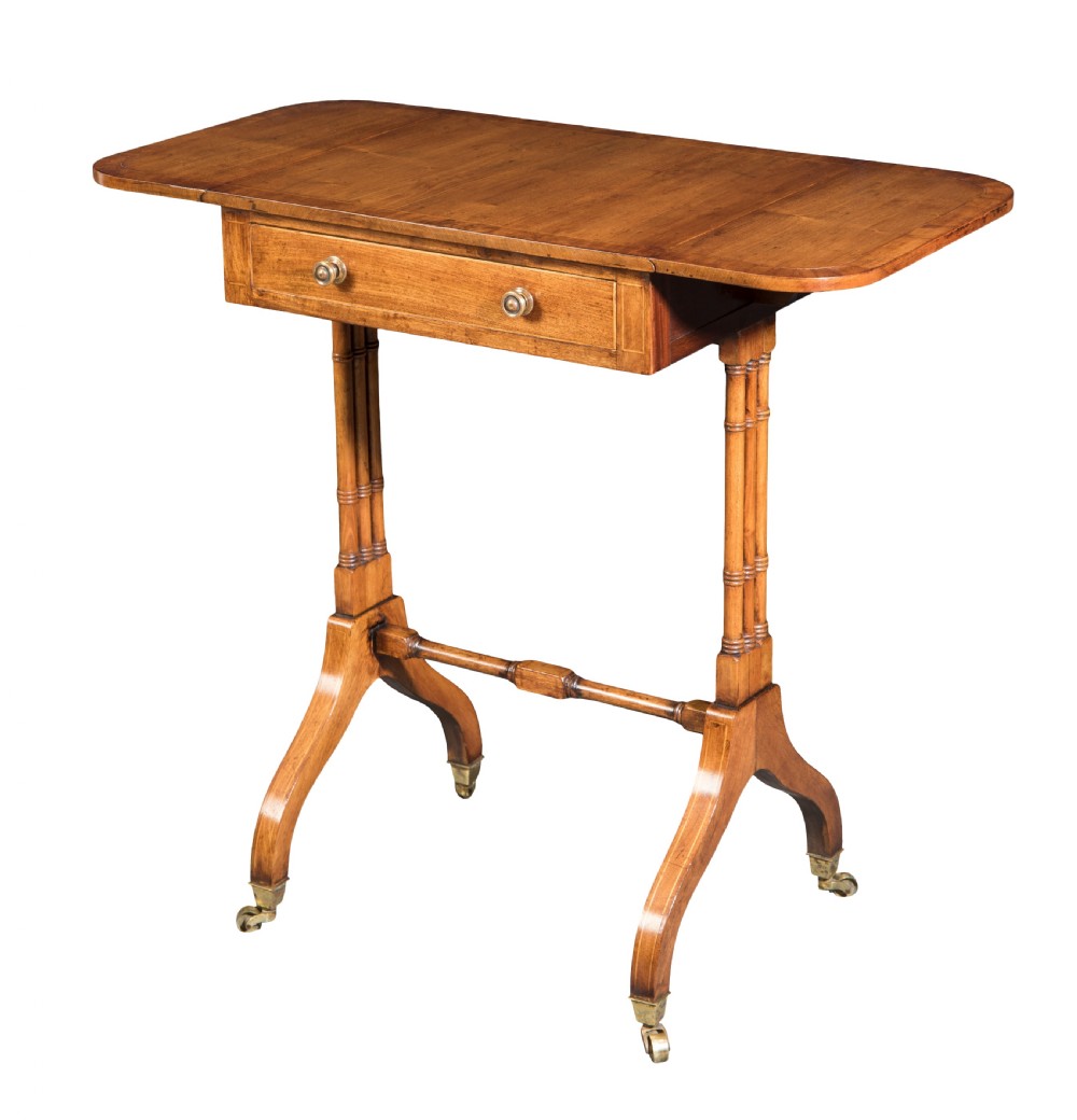 Small George III mahogany sofa table. Circa 1810