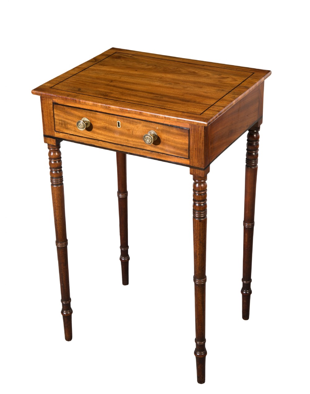 Small George III mahogany work table. Circa 1815