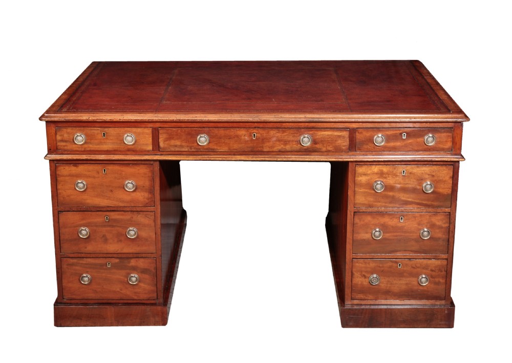 19th century mahogany partners desk. Circa 1860