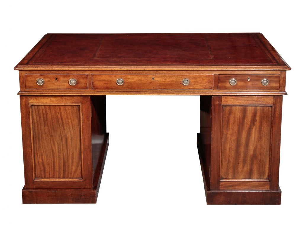 19th century mahogany partners desk. Circa 1860 View II
