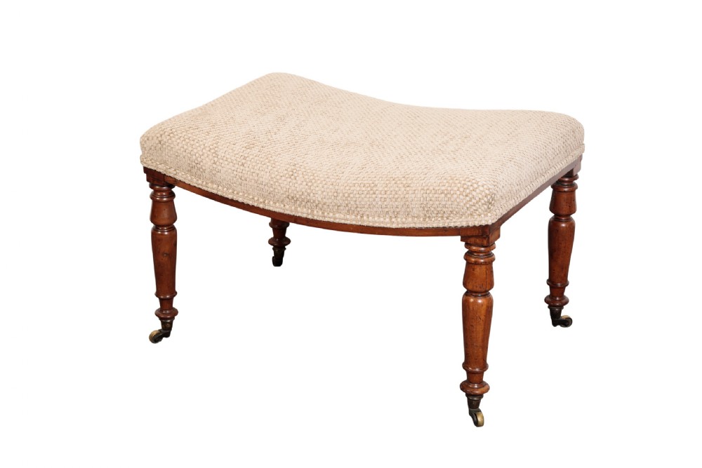 George IV mahogany saddle seat stool. Circa 1830