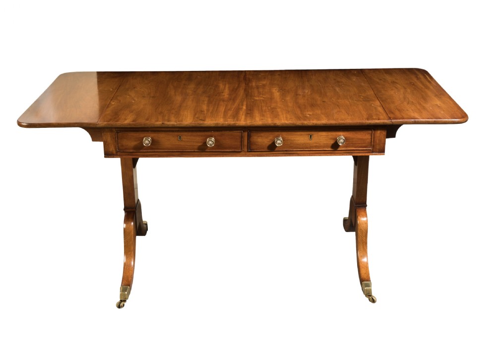 George III mahogany sofa table. Circa 1800