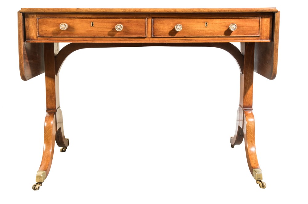 George III mahogany sofa table. Circa 1800 View II