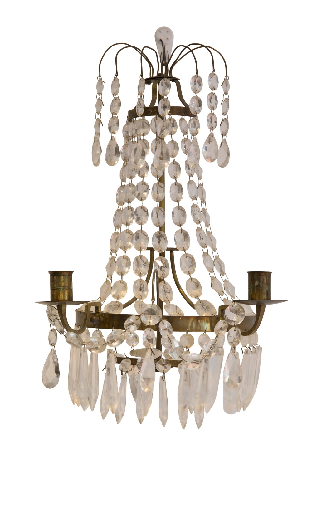 Pair of later 19th century glass lustres. Circa 1900