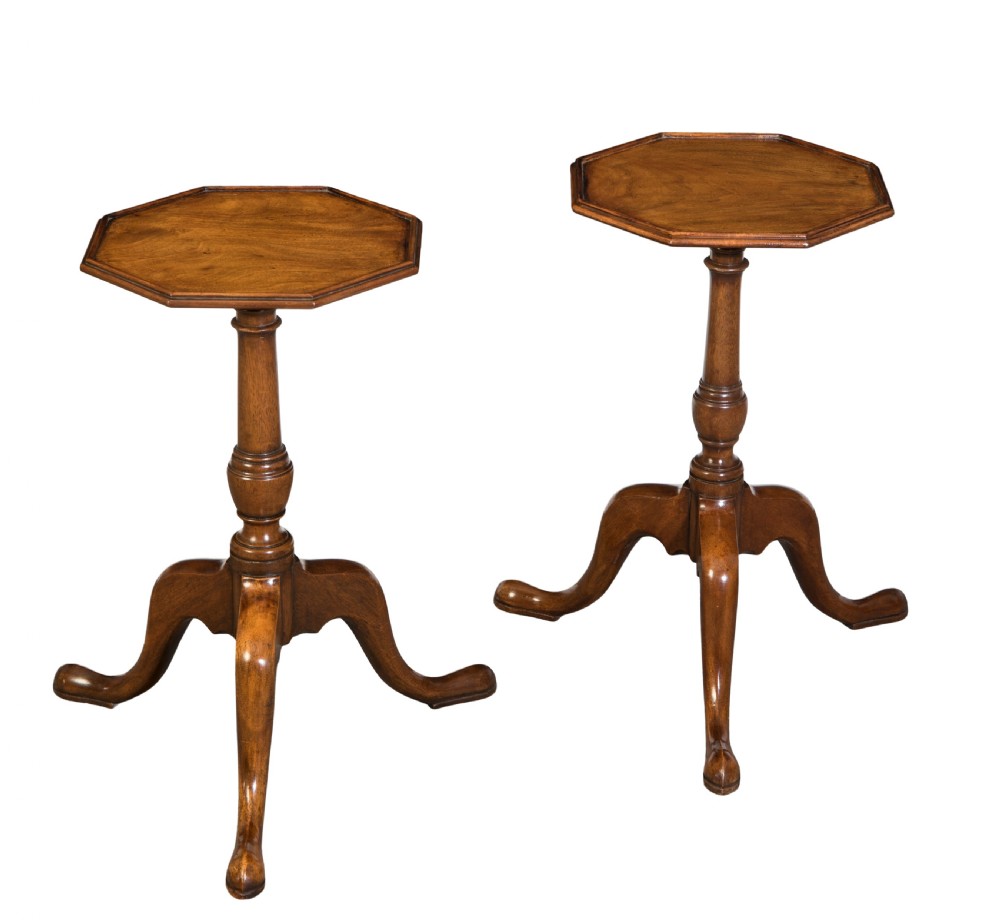 Pair of early 20th century mahogany kettle stands. Circa 1920