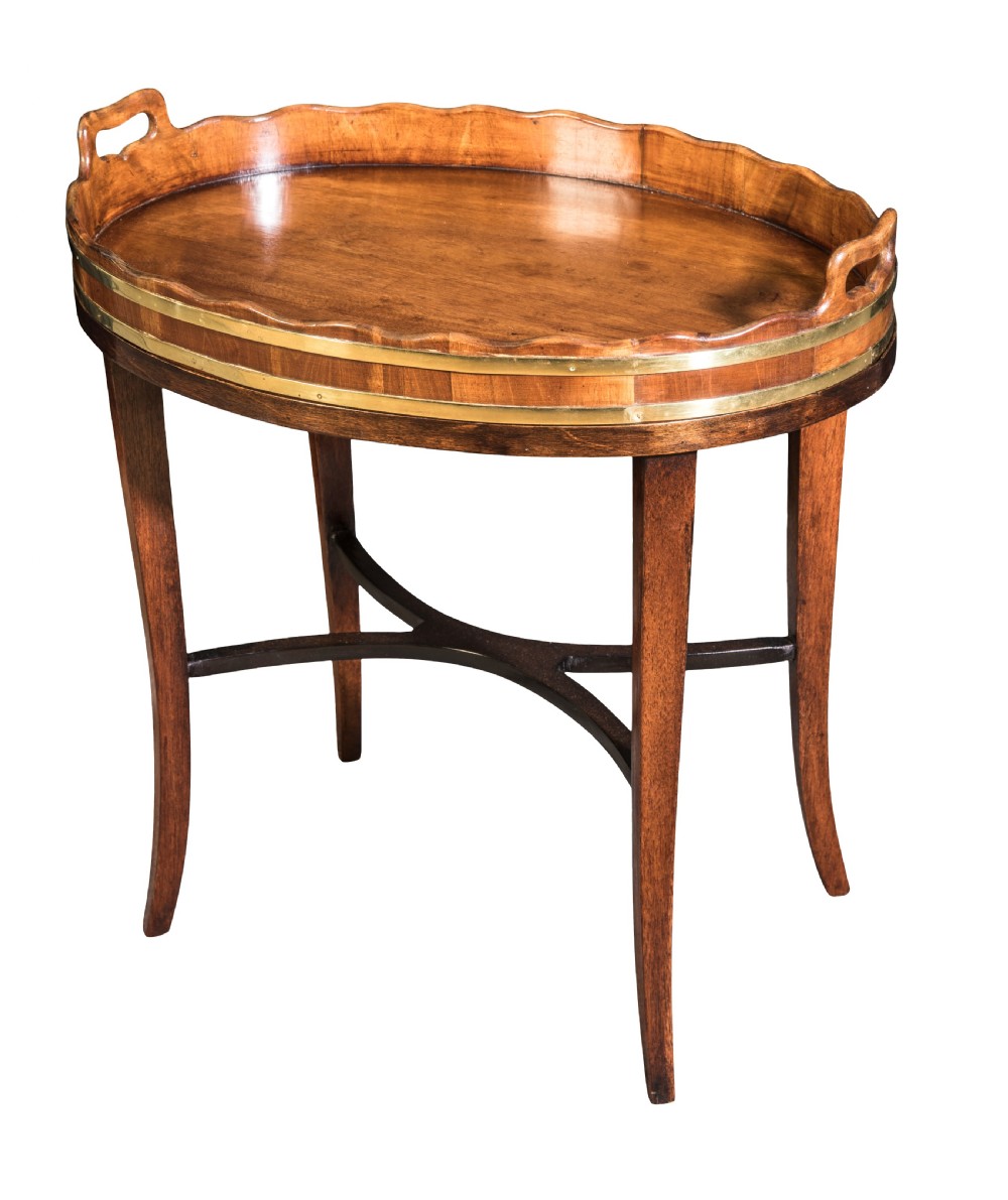 Early 19th century brass bound tray. Circa 1810