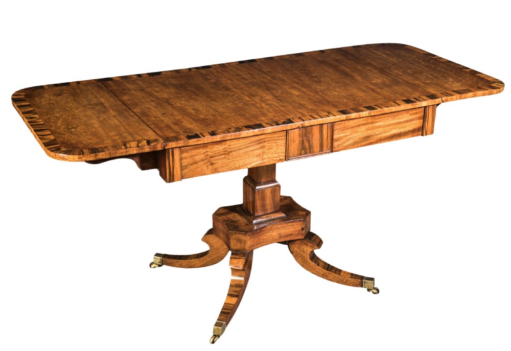 A good Regency mahogany centre pedestal sofa table Circa 1820