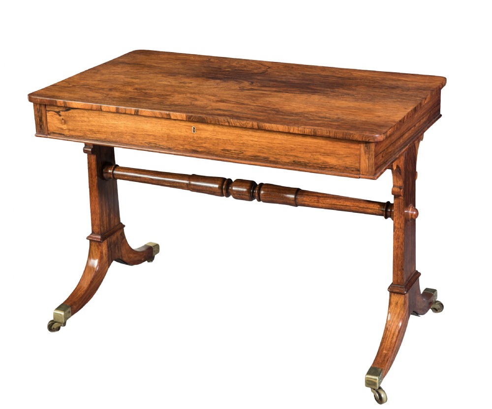 Regency rosewood writing table. Circa 1820
