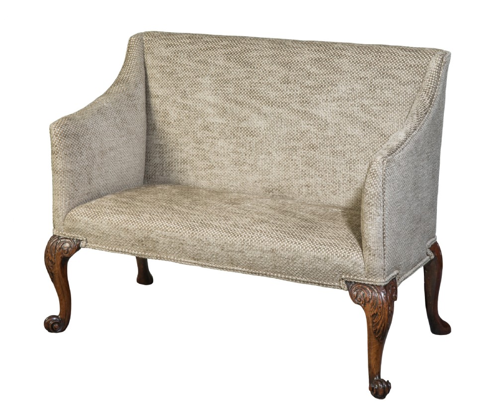Small George III Chippendale Mahogany Sofa