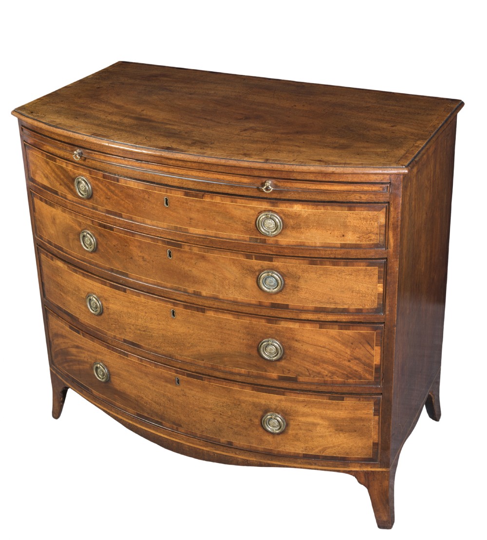 George III Mahogany Crossbanded Chest