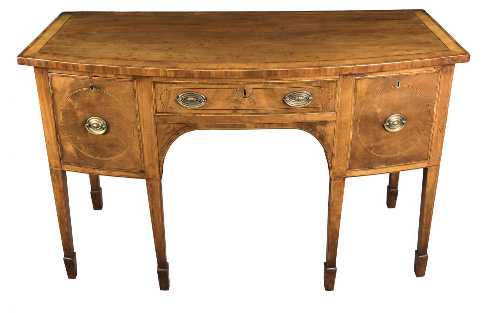 George III Mahogany Bow Front Sideboard