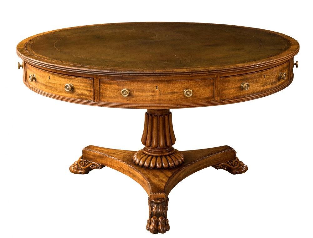 Regency Mahogany Drum Table