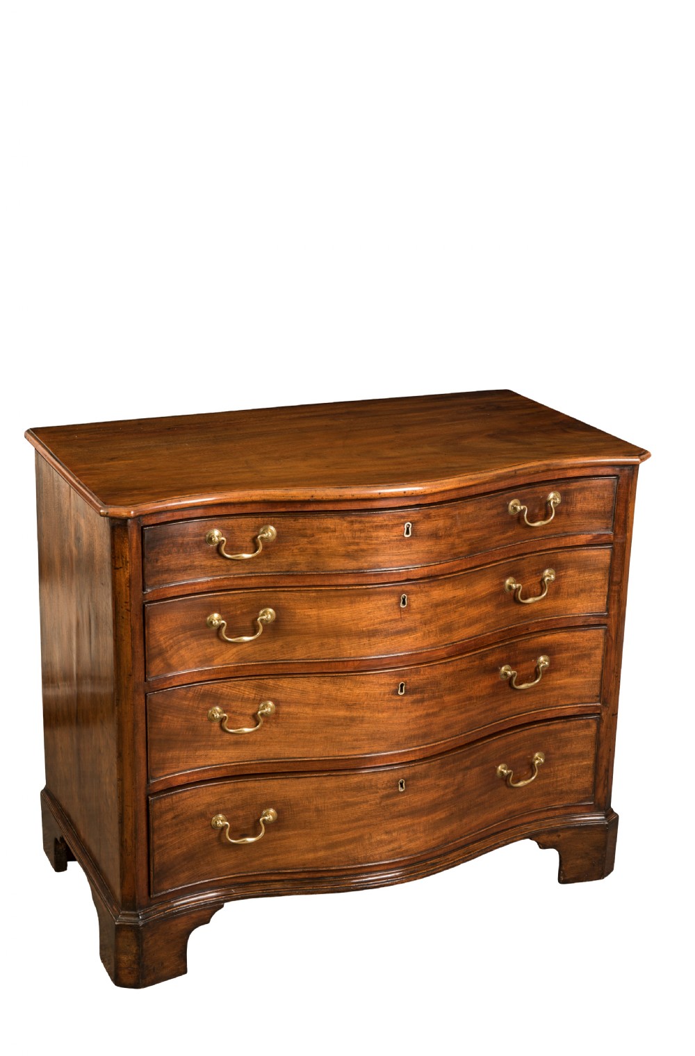 A George III mahogany Serpentine chest. Circa 1760