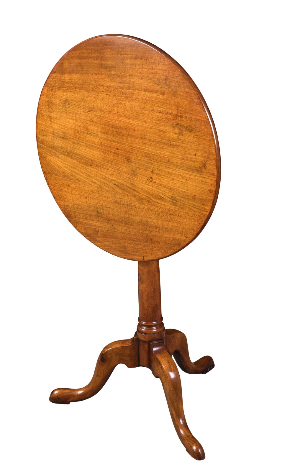 George III round mahogany tripod table. Circa 1760 View II
