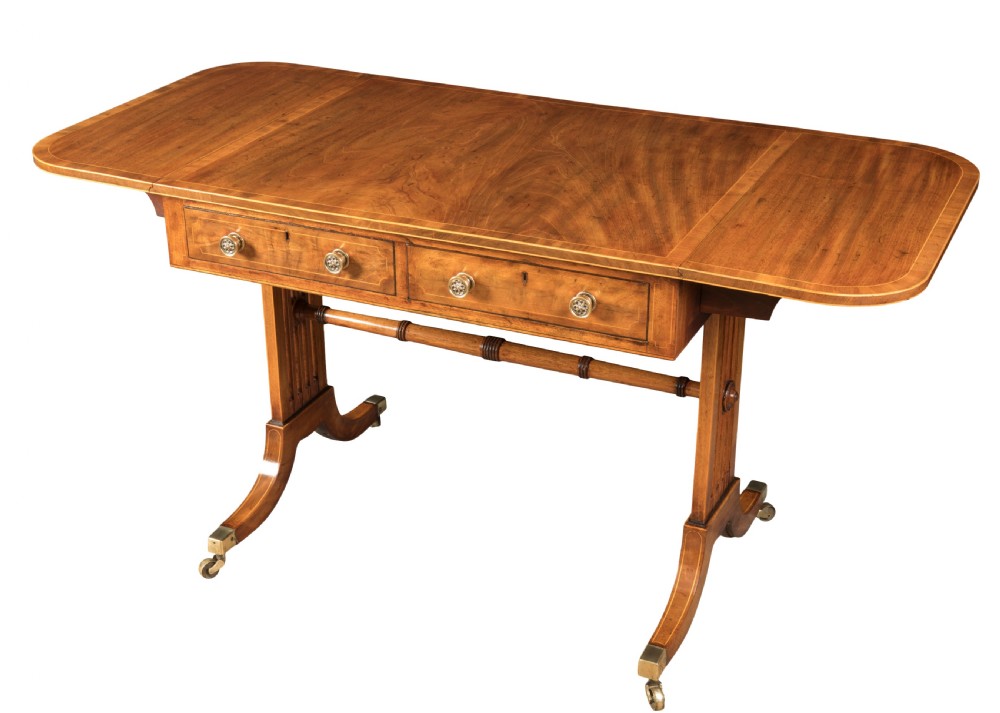 George III mahogany sofa table. Circa 1800