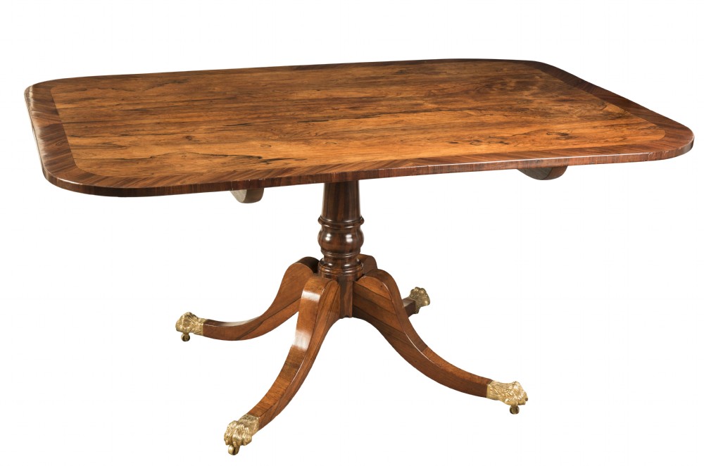 George III rosewood breakfast table. Circa 1790