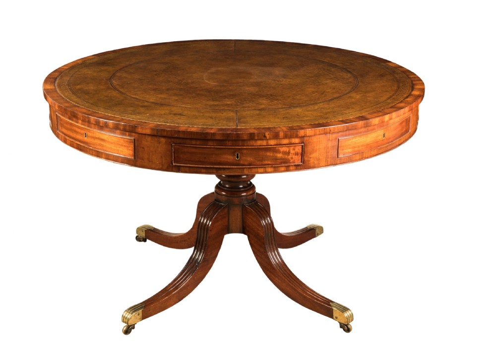George III mahogany Drum table. Circa 1810