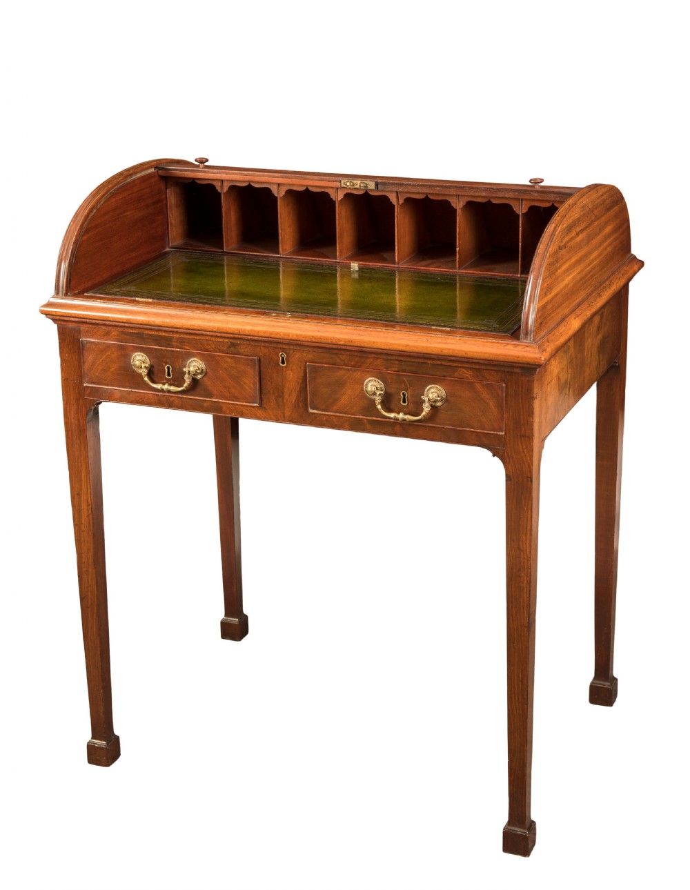 George III mahogany Chippendale writing desk. Circa 1780