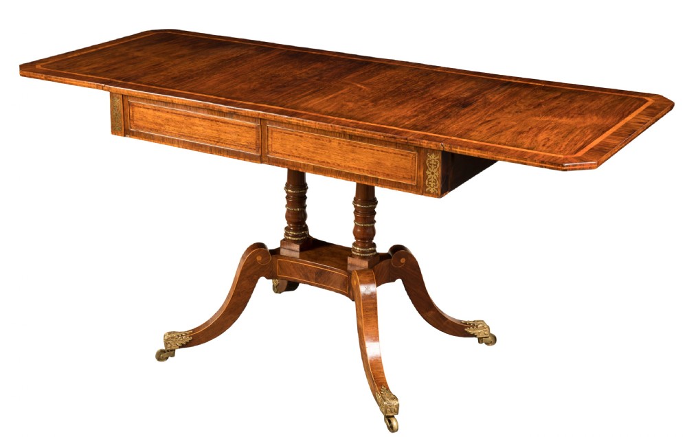 Regency rosewood sofa table. Circa 1810