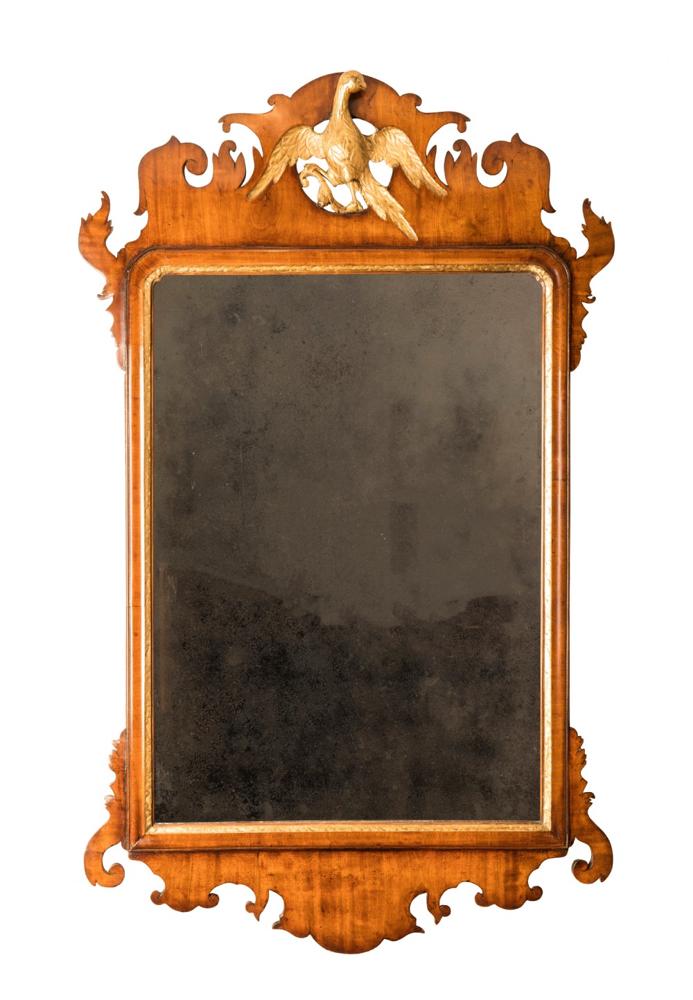 George III mahogany Swansea mirror. Circa 1770