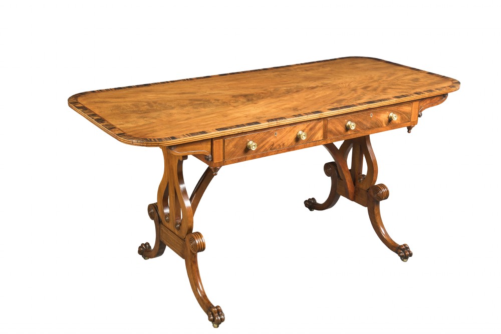Regency mahogany library table. Circa 1815