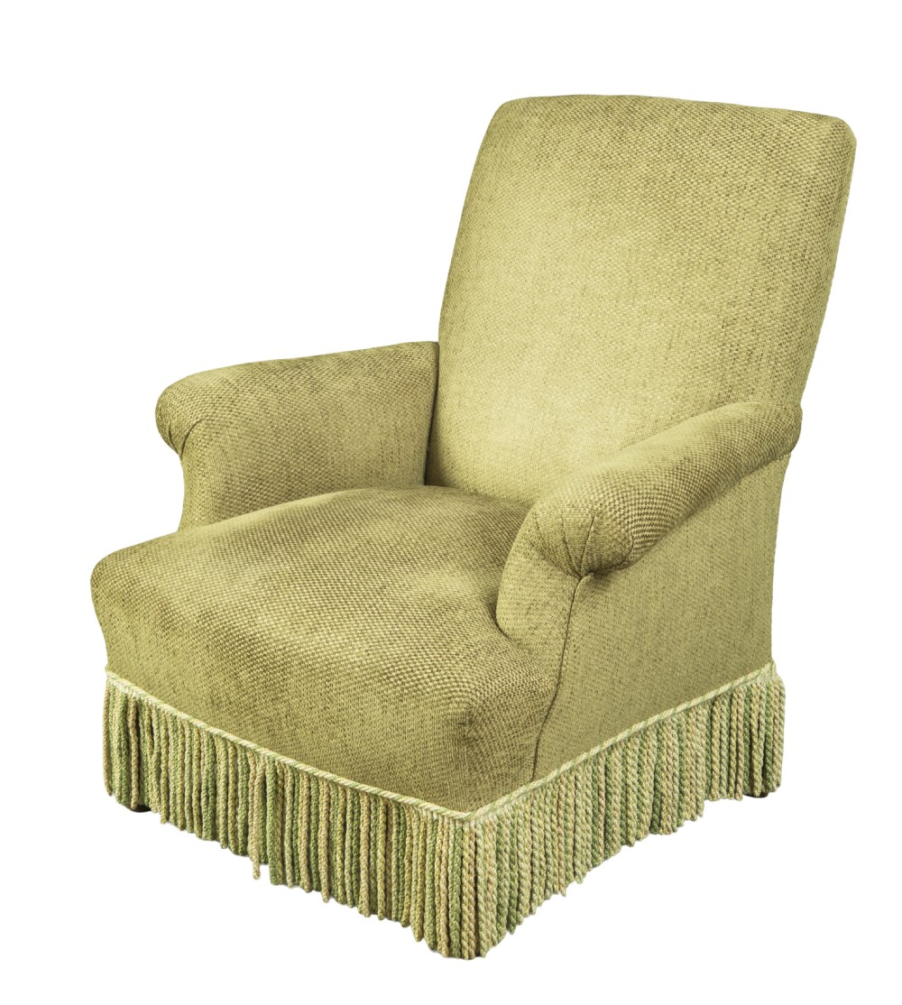 19th century upholstered chair. Circa 1890